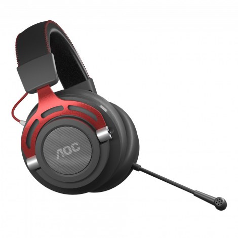 AOC Gaming Headset GH401 Microphone, Black/Red, Wireless/Wired - 2